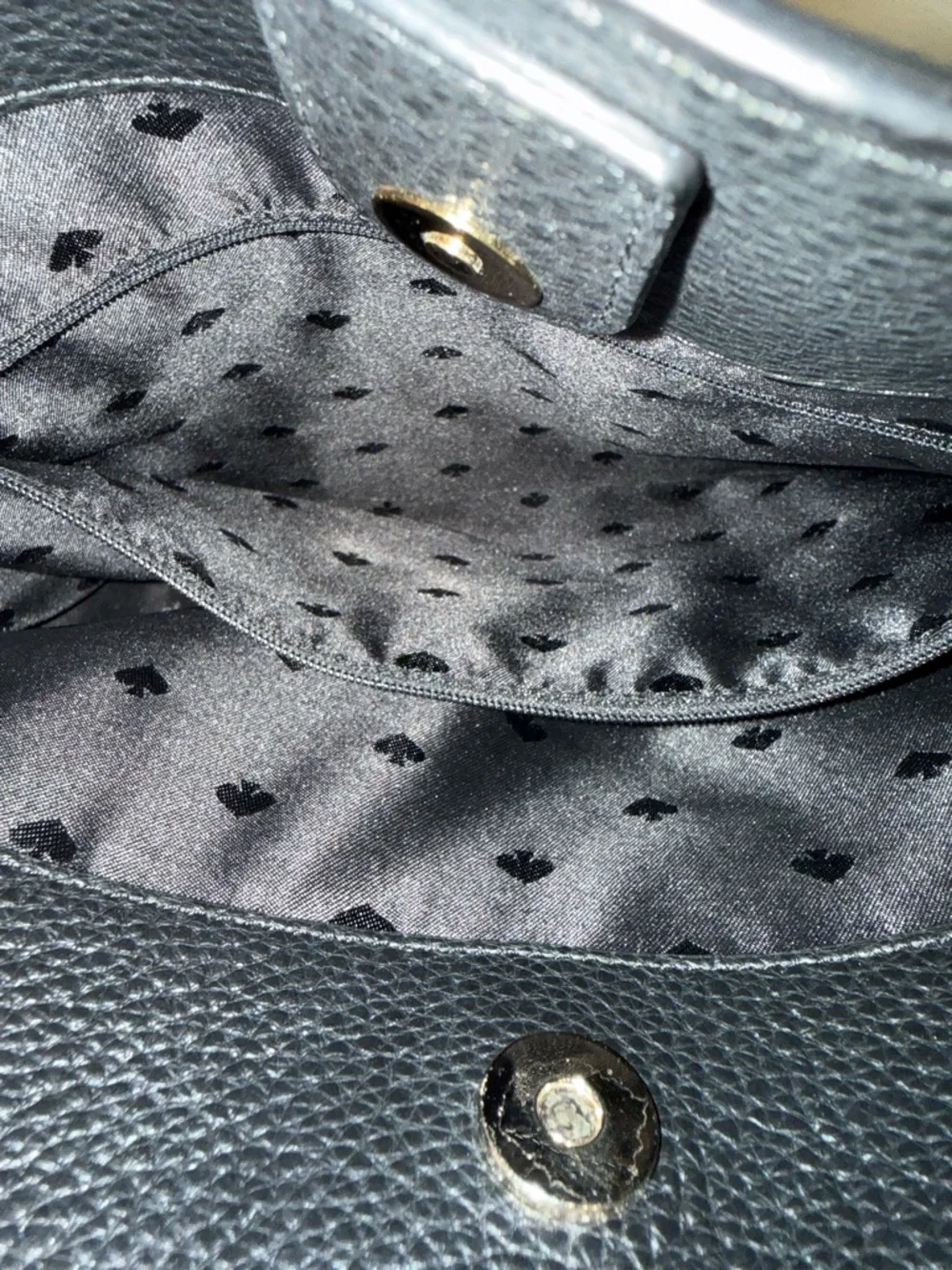 kate spade Black Pebbled Leather Shoulder Bag Leila 3 compartment bag - Picture 8 of 9